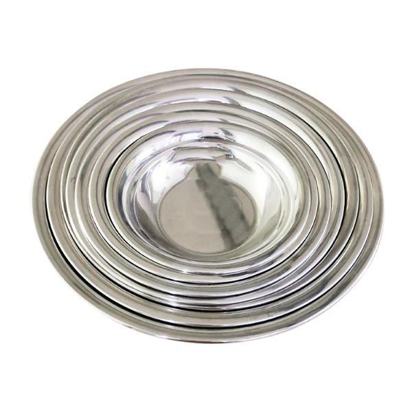 Best 26cm thick stainless steel dish fruit dish home hotel barbecue daily tray round serving tray ba