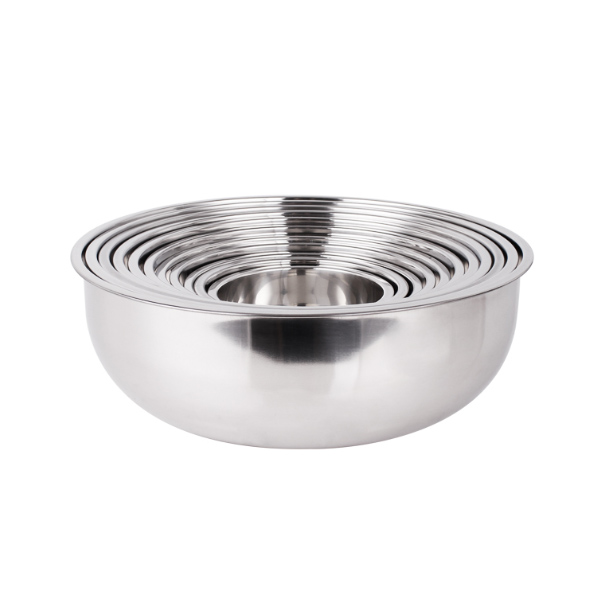 Best 20cm Stainless Steel Cooking Bowl Egg-beating Soup and Fruit Vegeta Seasoning Bowl Daily Use